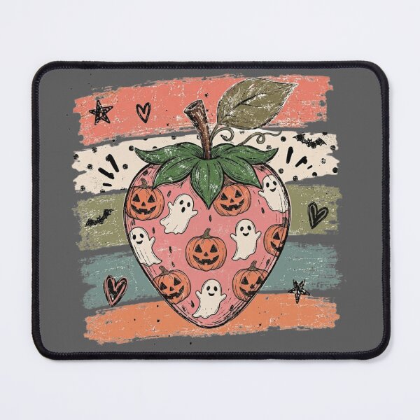 Item preview, Retro Spooky Strawberry Halloween Ghost Pumpkin designed and sold by BreezifyDesignStudio.