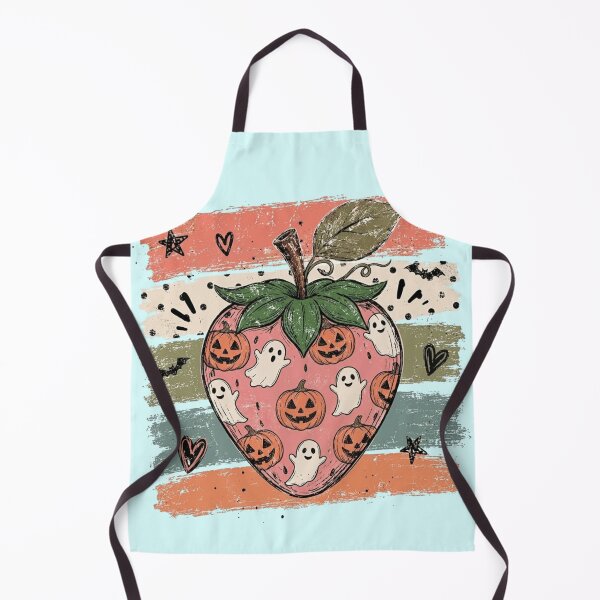 Item preview, Retro Spooky Strawberry Halloween Ghost Pumpkin designed and sold by BreezifyDesignStudio.
