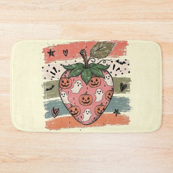 Item preview, Retro Spooky Strawberry Halloween Ghost Pumpkin designed and sold by BreezifyDesignStudio.