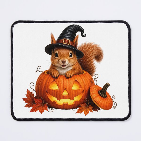 Item preview, Cute Squirrel in Halloween Pumpkin designed and sold by LovePrintArt.