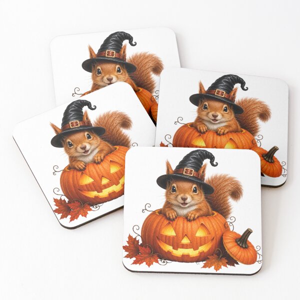 Item preview, Cute Squirrel in Halloween Pumpkin designed and sold by LovePrintArt.