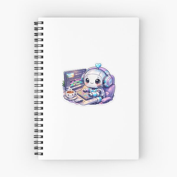 Item preview, Video Editing Robot Sticker Kawaii Creator Aesthetic for Editors & YouTubers designed and sold by CutePrintCorner.