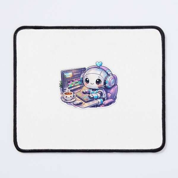Item preview, Video Editing Robot Sticker Kawaii Creator Aesthetic for Editors & YouTubers designed and sold by CutePrintCorner.
