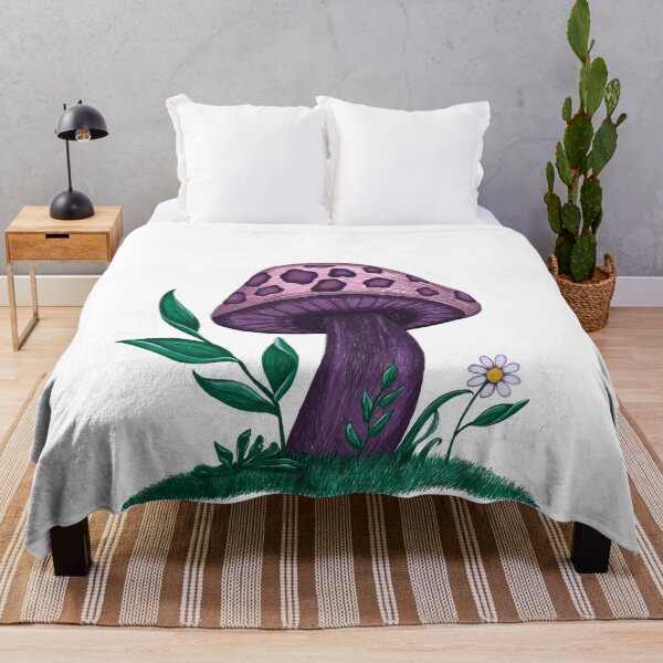 Item preview, Whimsical Purple Mushroom designed and sold by ArtflyStudio.