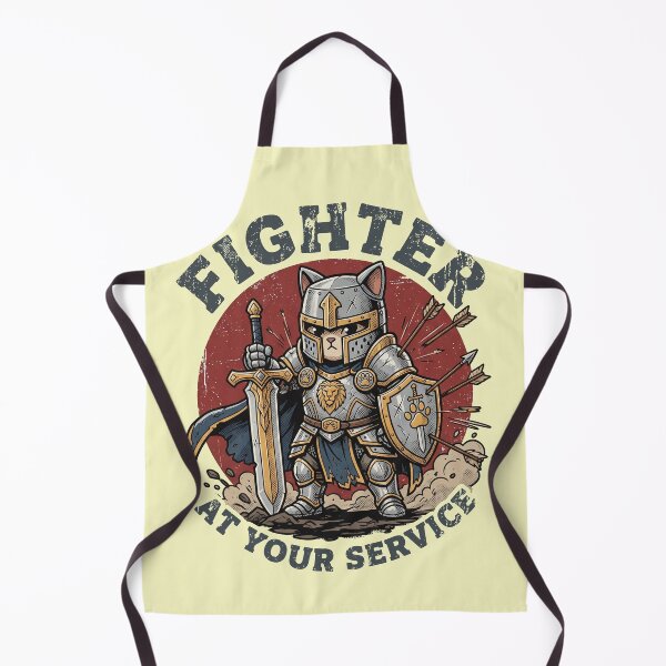 Item preview, Cute Fighter Cat At Your Service - Funny Tabletop RPG Knight Feline designed and sold by AdyKurniawan.
