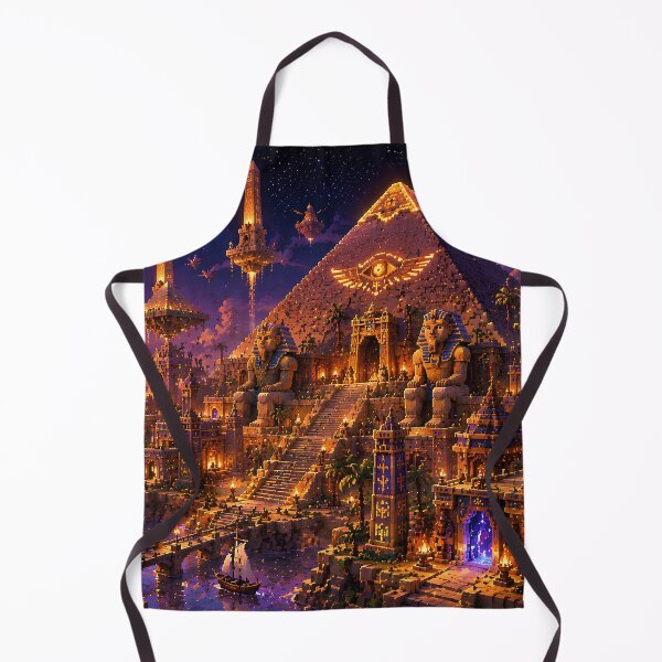 Item preview, Ancient Egypt Desert Temple Under Cosmic Skies designed and sold by pixelpopplanet.