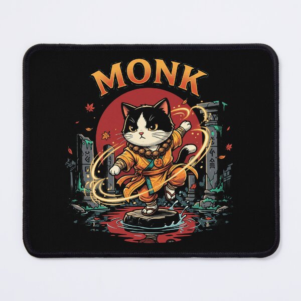 Item preview, Tabletop RPG Monk Cat - Retro Fantasy Martial Arts Feline Parody designed and sold by AdyKurniawan.
