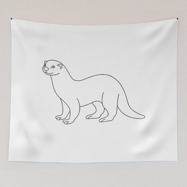 Item preview, Otter Elegant 1 Line Art Gift designed and sold by OneLine Studio.