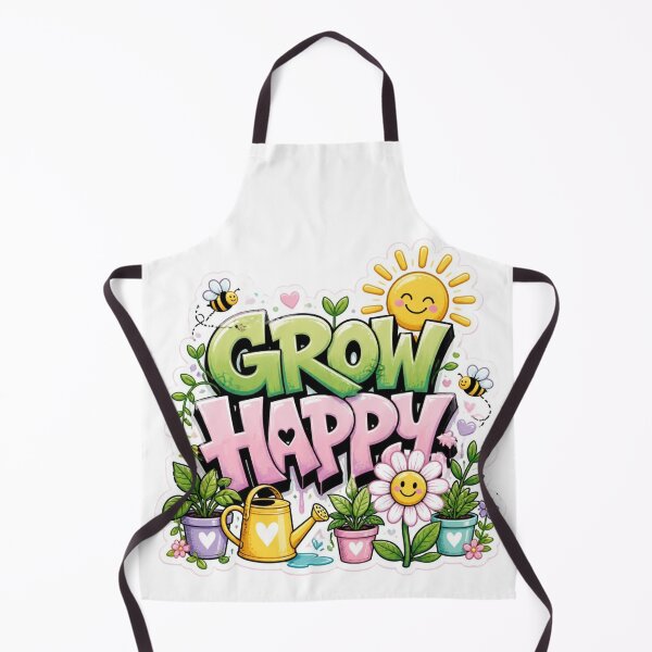 Item preview, GROW HAPPY Graffiti Sticker PNG | Colorful Floral Aesthetic | Positive Quote Vinyl Decal for Laptop, Journal & Water Bottle designed and sold by Stylestickers55.