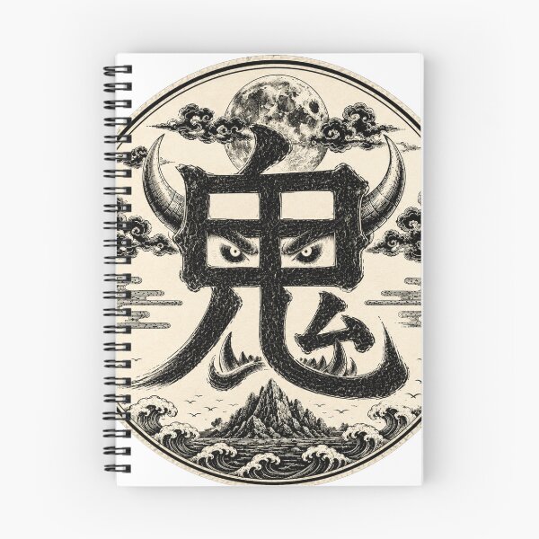 Item preview, Japanese Demon Crest – ONI Kanji Vintage Emblem designed and sold by Handcan.