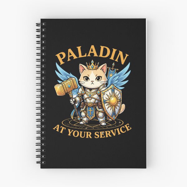 Item preview, Cute Paladin Cat At Your Service - Funny Tabletop RPG Holy Feline designed and sold by AdyKurniawan.