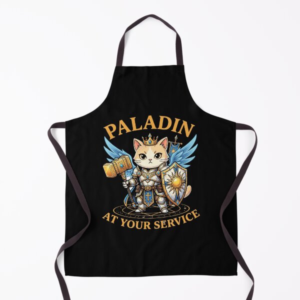 Item preview, Cute Paladin Cat At Your Service - Funny Tabletop RPG Holy Feline designed and sold by AdyKurniawan.