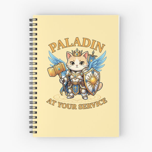Item preview, Cute Paladin Cat At Your Service - Funny Tabletop RPG Holy Feline designed and sold by AdyKurniawan.