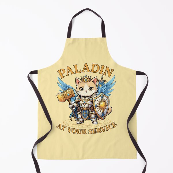 Item preview, Cute Paladin Cat At Your Service - Funny Tabletop RPG Holy Feline designed and sold by AdyKurniawan.