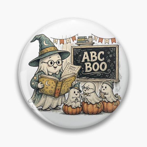 Item preview, Retro Ghost Teacher ABC BOO Spooky Story Time Halloween designed and sold by Yellowriversss.