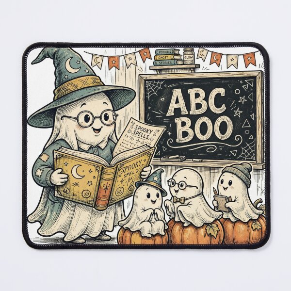 Item preview, Retro Ghost Teacher ABC BOO Spooky Story Time Halloween designed and sold by Yellowriversss.