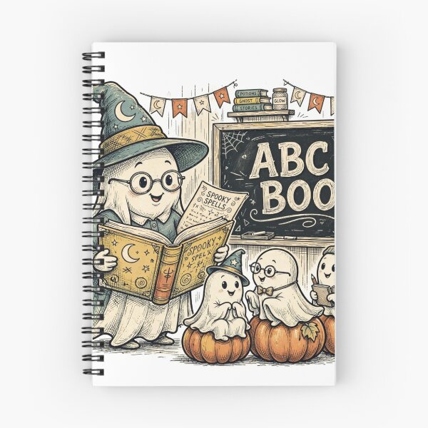 Item preview, Retro Ghost Teacher ABC BOO Spooky Story Time Halloween designed and sold by Yellowriversss.