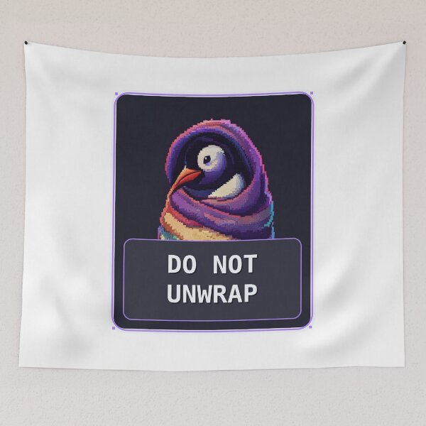 Item preview, Do Not Unwrap — Funny Pixel Art Cozy Gremlin Energy designed and sold by One More Run.