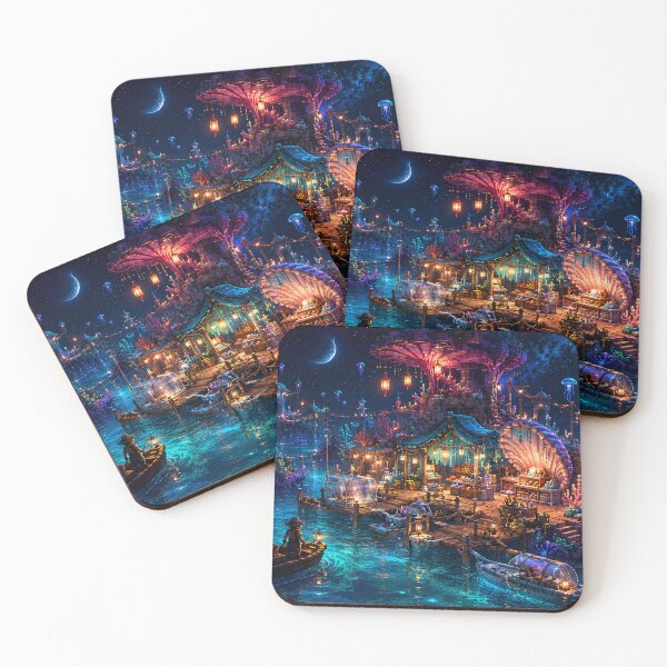 Item preview, Moonlit Shell Village in the Glowing Reef designed and sold by pixelpopplanet.