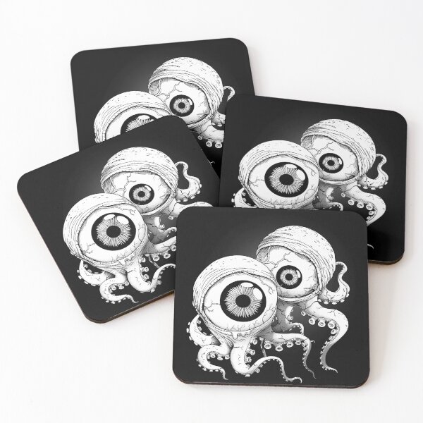 Item preview, Surreal Eyeball Octopus Tentacle Monster Illustration designed and sold by inkoutninja.