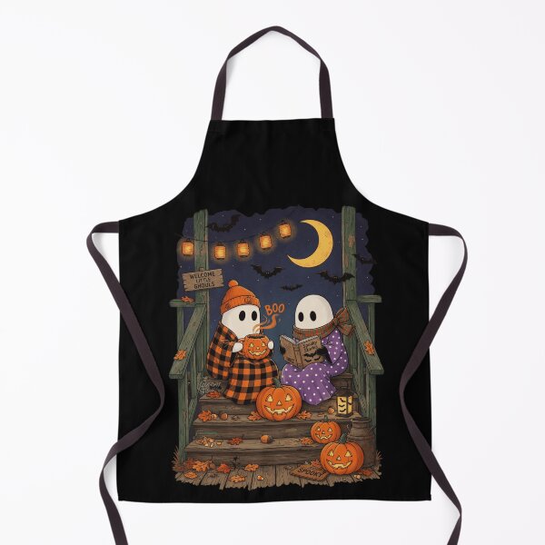 Item preview, Welcome Little Ghouls Cozy Ghosts Vintage Halloween Porch designed and sold by CF_VintageDesign.