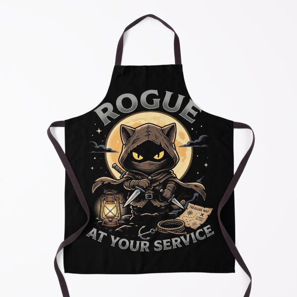 Item preview, Cute Rogue Cat At Your Service - Funny Tabletop RPG Stealth Feline designed and sold by AdyKurniawan.