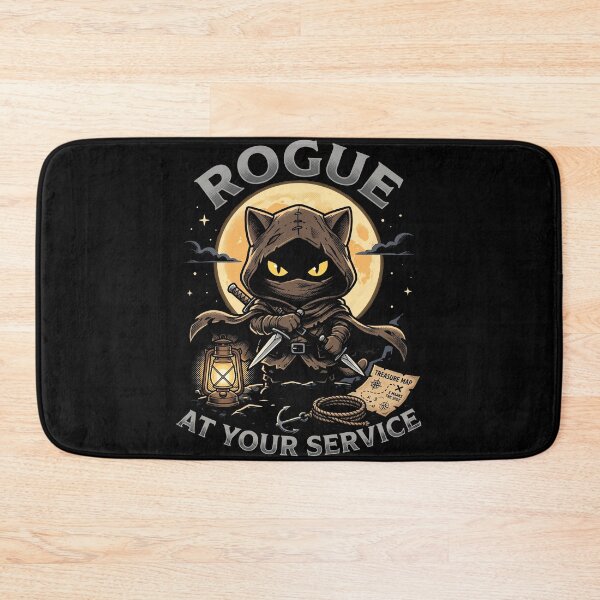 Item preview, Cute Rogue Cat At Your Service - Funny Tabletop RPG Stealth Feline designed and sold by AdyKurniawan.