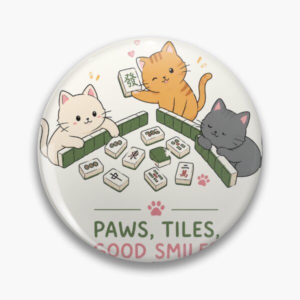 Item preview, Game Night Majong Kittens Club Illustration designed and sold by bosamji.