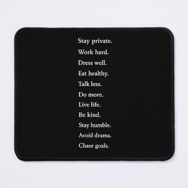 Item preview, Stay Private. Work Hard. Dress Well. | Minimalist Motivational Quote Typography designed and sold by flowerpower999.