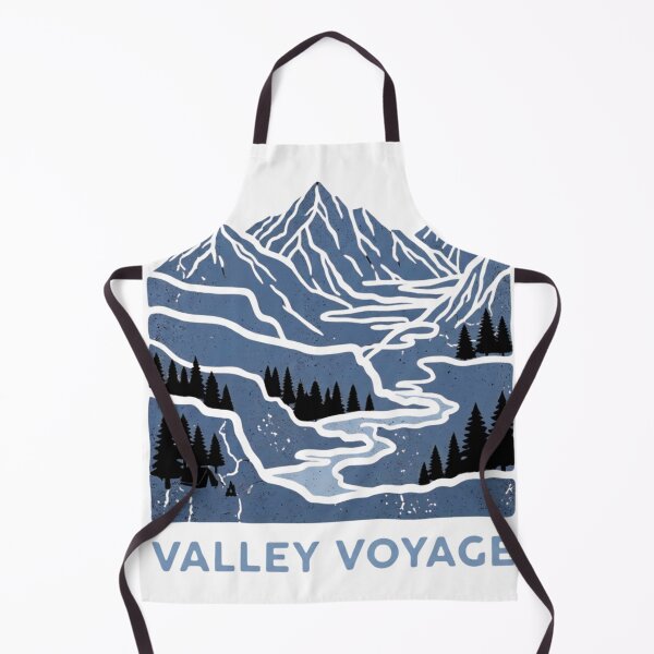 Item preview, Valley Voyage Vintage Mountain Hiking T-Shirt Design Graphic designed and sold by GabeMountainArt.