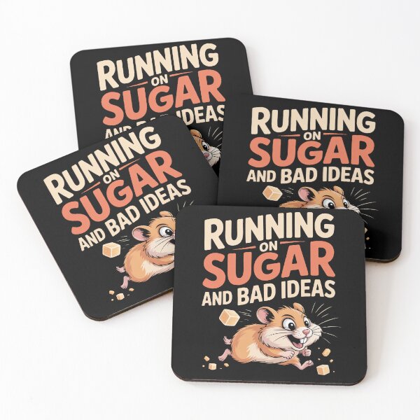 Item preview, Running on Sugar and Bad Ideas Funny Hamster Gift designed and sold by Say It With Ink.