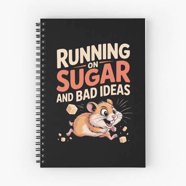 Item preview, Running on Sugar and Bad Ideas Funny Hamster Gift designed and sold by Say It With Ink.