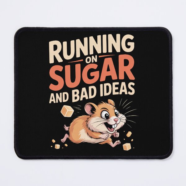 Item preview, Running on Sugar and Bad Ideas Funny Hamster Gift designed and sold by Say It With Ink.