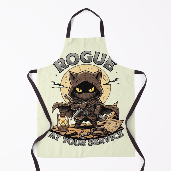 Item preview, Cute Rogue Cat At Your Service - Funny Tabletop RPG Stealth Feline designed and sold by AdyKurniawan.