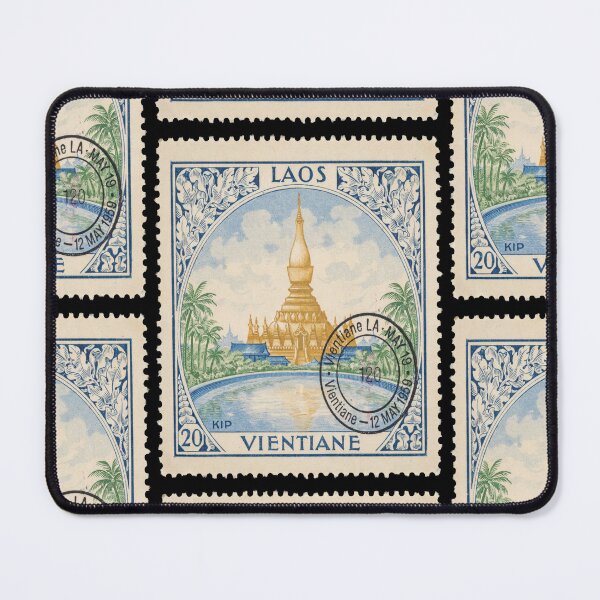 Item preview, Vientiane Laos Pha That Luang Skyline Stamp Sticker designed and sold by stickercuffs.