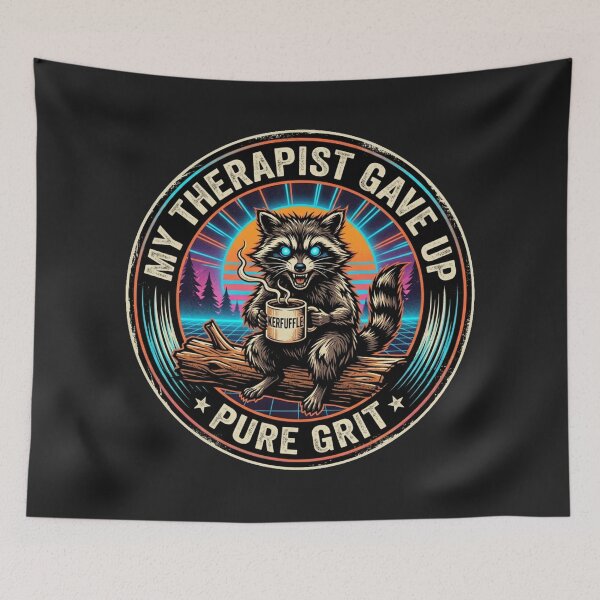 Item preview, Jimothy Raccoon - Survival Therapy Grit designed and sold by SisuPrintsCo.