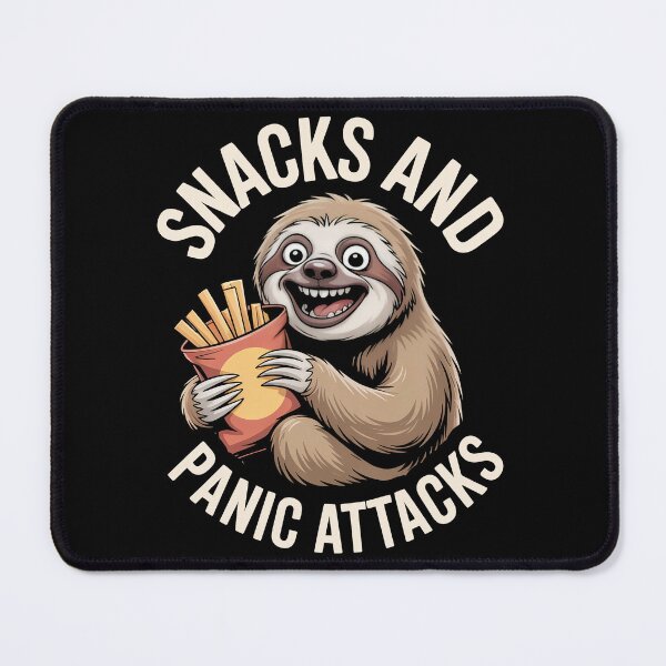 Item preview, Snacks and Panic Attacks Funny Sloth Anxiety Gift designed and sold by Say It With Ink.
