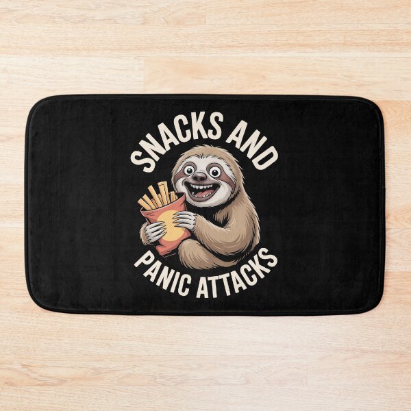Item preview, Snacks and Panic Attacks Funny Sloth Anxiety Gift designed and sold by Say It With Ink.