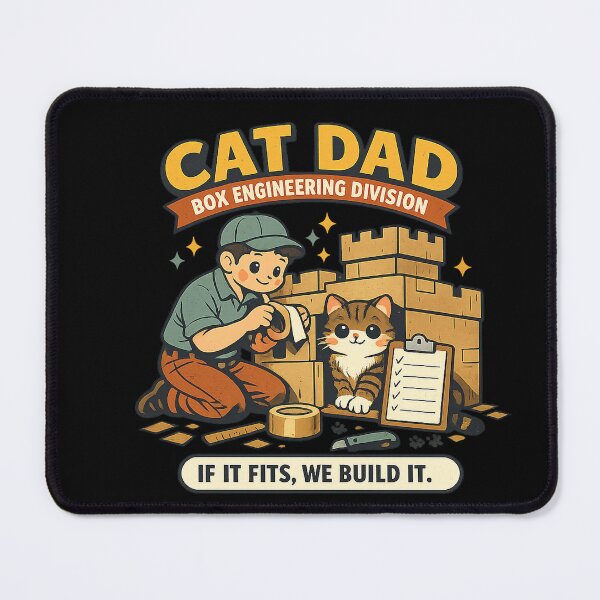 Item preview, Cat Dad Box Engineering Division designed and sold by Concrete Coffee Studio.