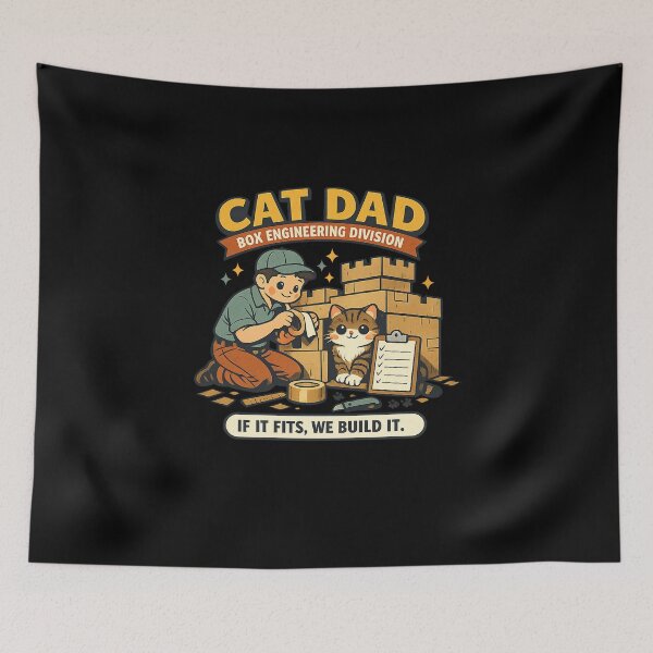 Item preview, Cat Dad Box Engineering Division designed and sold by Concrete Coffee Studio.