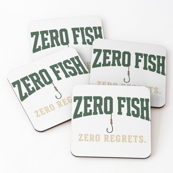 Item preview, Zero Fish, Zero Regrets – Funny Fishing Hook Design designed and sold by OddHobbyClub.