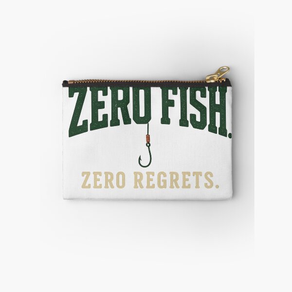 Item preview, Zero Fish, Zero Regrets – Funny Fishing Hook Design designed and sold by OddHobbyClub.