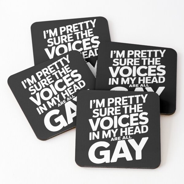 Item preview, I'm Pretty Sure the Voices in My Head Are All Gay Funny Pride Gift designed and sold by Say It With Ink.