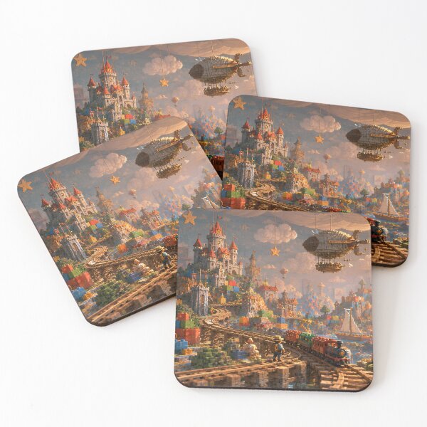 Item preview, Childhood Toy City by the Bedroom Window designed and sold by pixelpopplanet.
