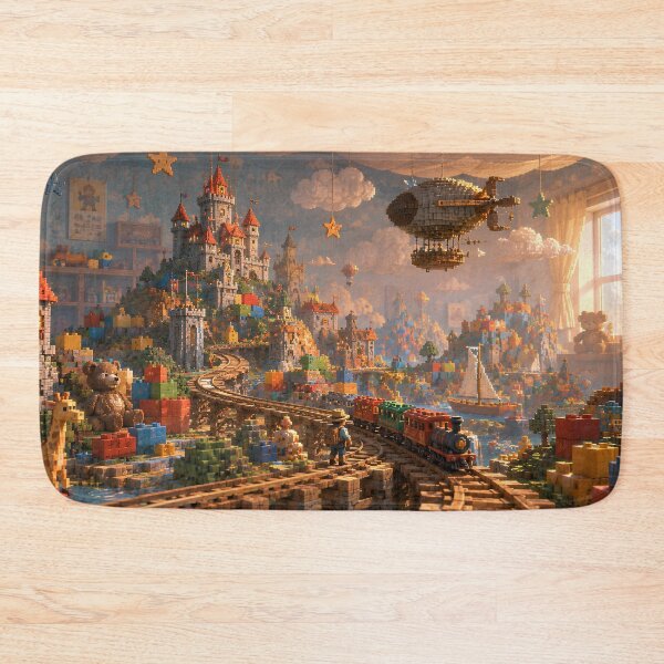 Item preview, Childhood Toy City by the Bedroom Window designed and sold by pixelpopplanet.