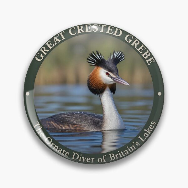 Item preview, Great Crested Grebe -- The Ornate Diver of Britain's Lakes designed and sold by The Digital Compass.