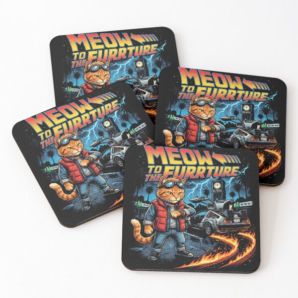 Item preview, Meow To The Furrture - 80s Sci-Fi Time Travel Cat Parody designed and sold by AdyKurniawan.