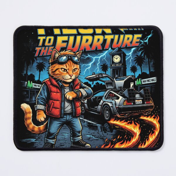 Item preview, Meow To The Furrture - 80s Sci-Fi Time Travel Cat Parody designed and sold by AdyKurniawan.