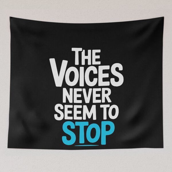 Item preview, The Voices Never Seem to Stop Funny Sarcastic Gift designed and sold by Say It With Ink.