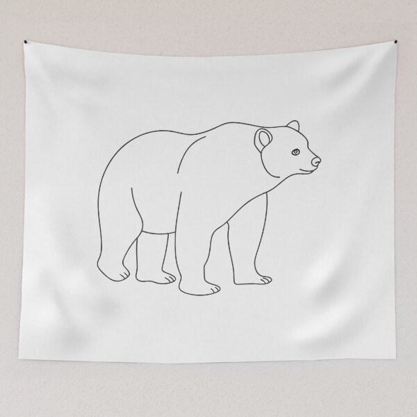 Item preview, Bear Elegant 1 Line Art Gift designed and sold by OneLine Studio.